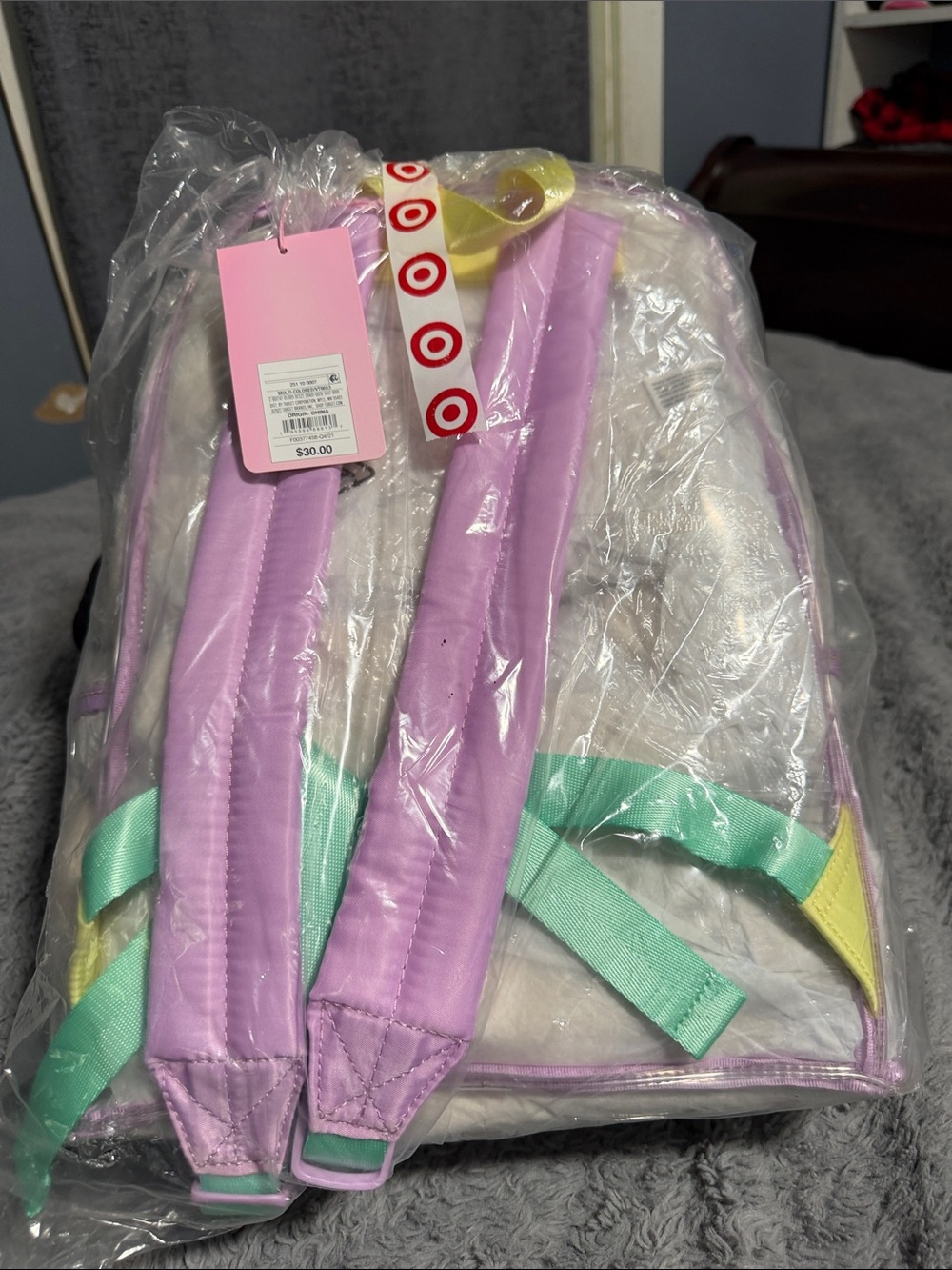 Target Pastel Purple & Mint Kids Backpack - Cute Plush Design